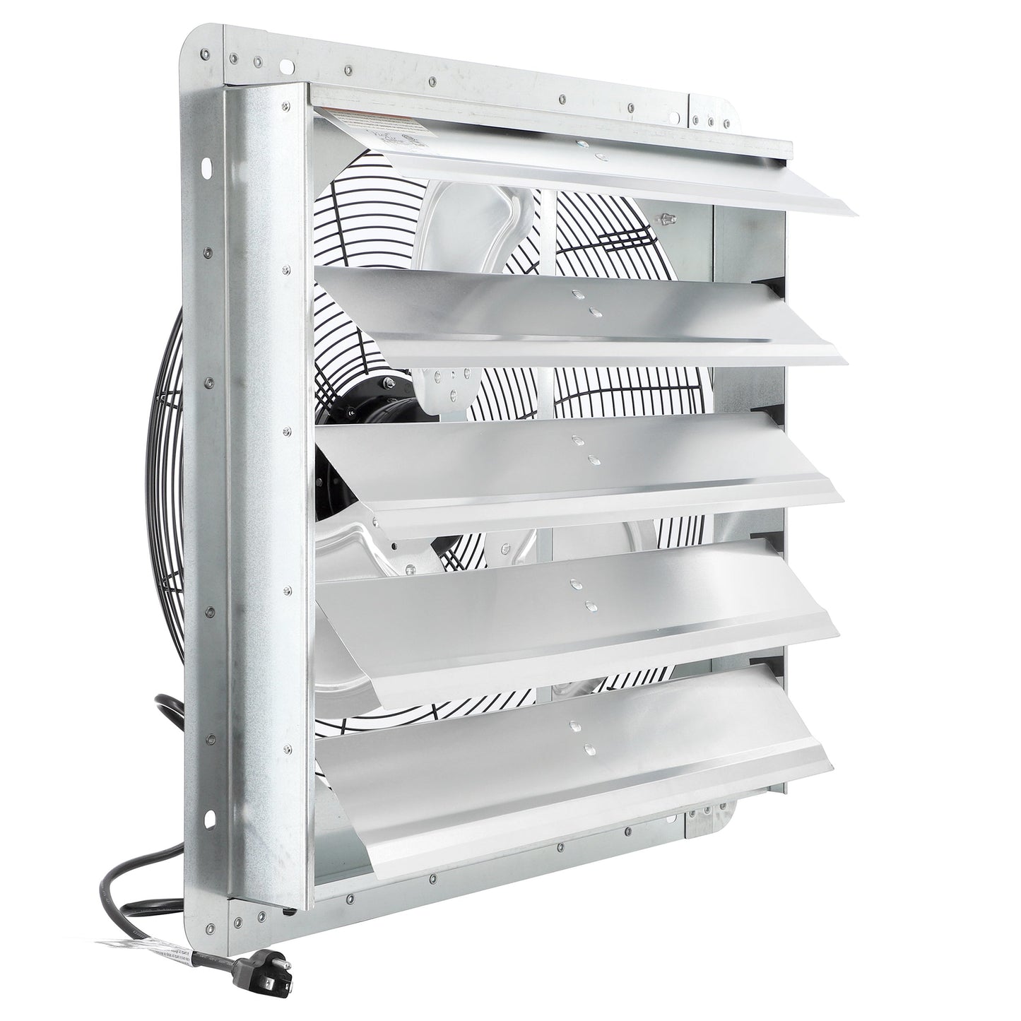 Vie Air 20 Inch Shutter Exhaust Fan with Power Cord W2B