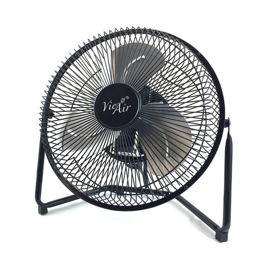 Vie Air 9 Inch High Velocity Tilting 3 Speed Metal Floor Fan W2B