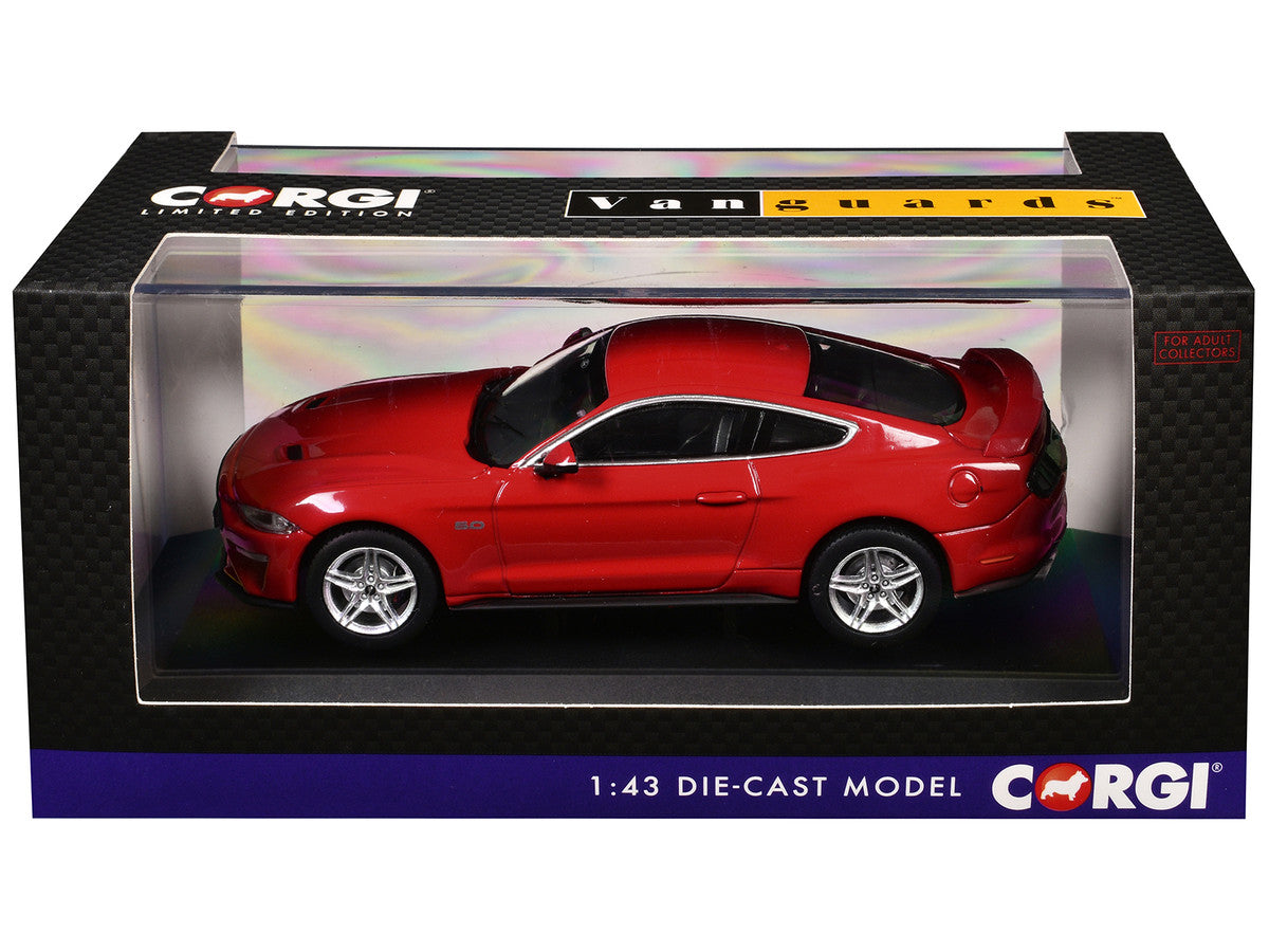 Ford Mustang Mk6 GT Fastback 5.0 RHD (Right Hand Drive) Race Red "Vanguards" Series 1/43 Diecast Model Car by Corgi Corgi