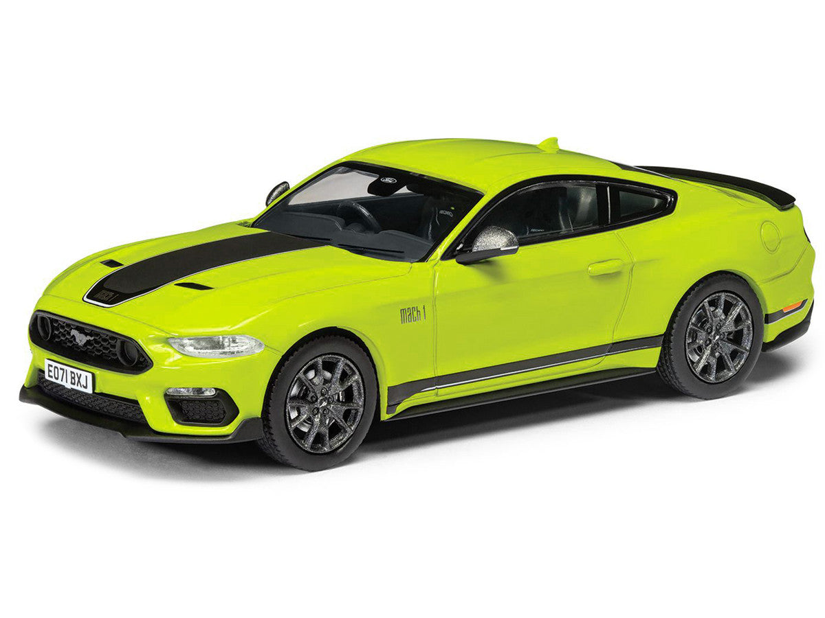 Ford Mustang Mk6 Mach 1 RHD (Right Hand Drive) Grabber Yellow with Black Stripes "Vanguards" Series 1/43 Diecast Model Car by Corgi Corgi