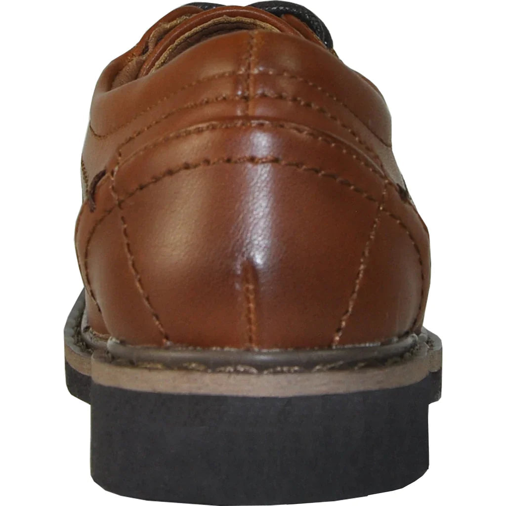 VANGELO Boy VALLO-1PKID Dress Shoe Formal Tuxedo for Prom & Wedding Brown Matte Tux-USA