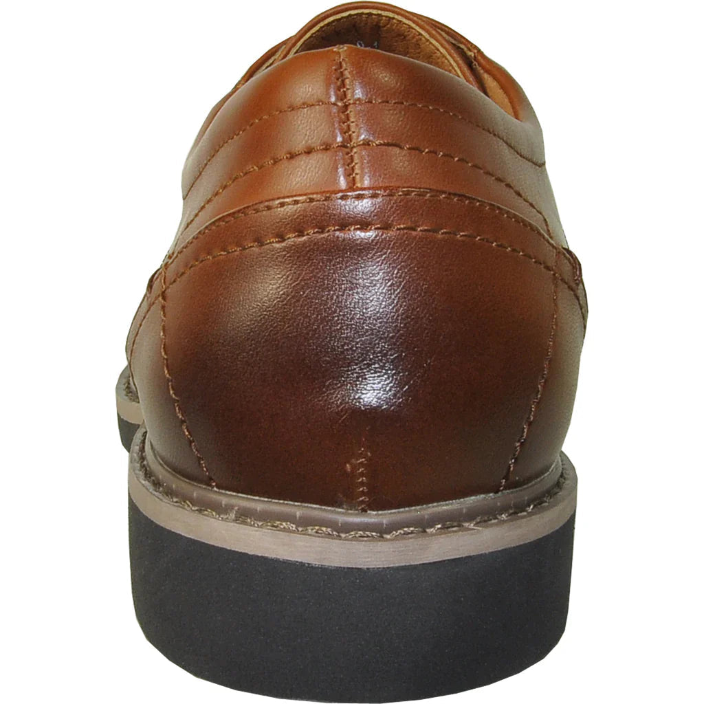 "Vallo-1P" Brown Matte Vangelo Tuxedo Shoes Tux-USA