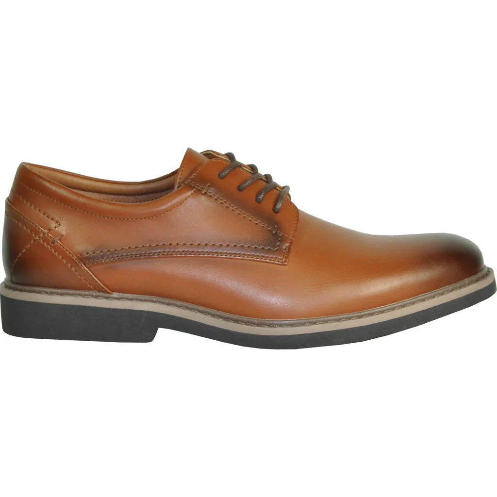 "Vallo-1P" Brown Matte Vangelo Tuxedo Shoes Tux-USA
