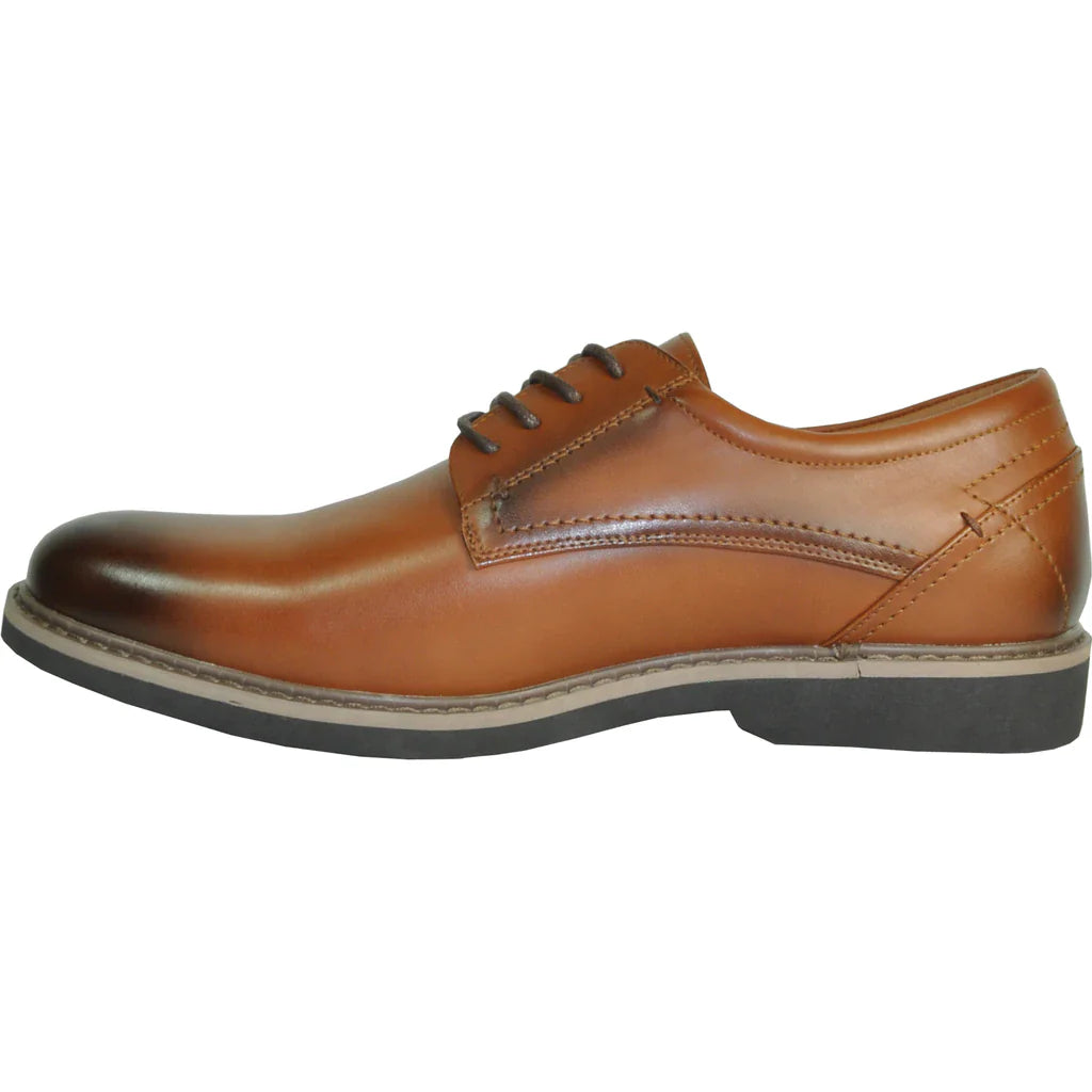 "Vallo-1P" Brown Matte Vangelo Tuxedo Shoes Tux-USA