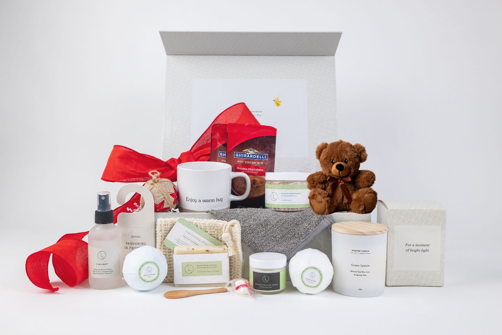 Sending MOM a BIG hug Luxury Gift Spa Set - Full on Pampering for Mother's day Lizush soap