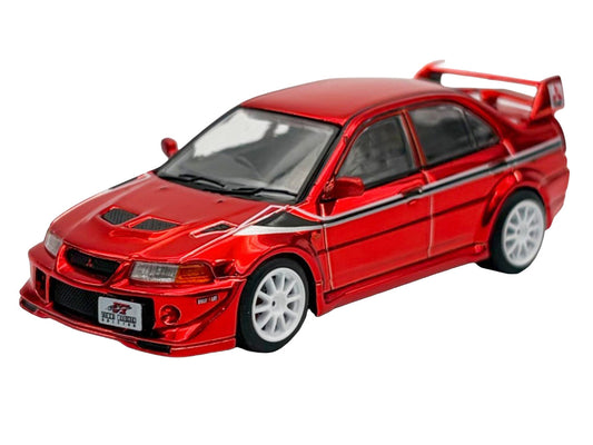 Mitsubishi Lancer Evolution VI RHD (Right Hand Drive) "Tommi Makinen Edition" Red Chrome "Hobby Expo China 2026" 1/64 Diecast Model Car by Works Model-1
