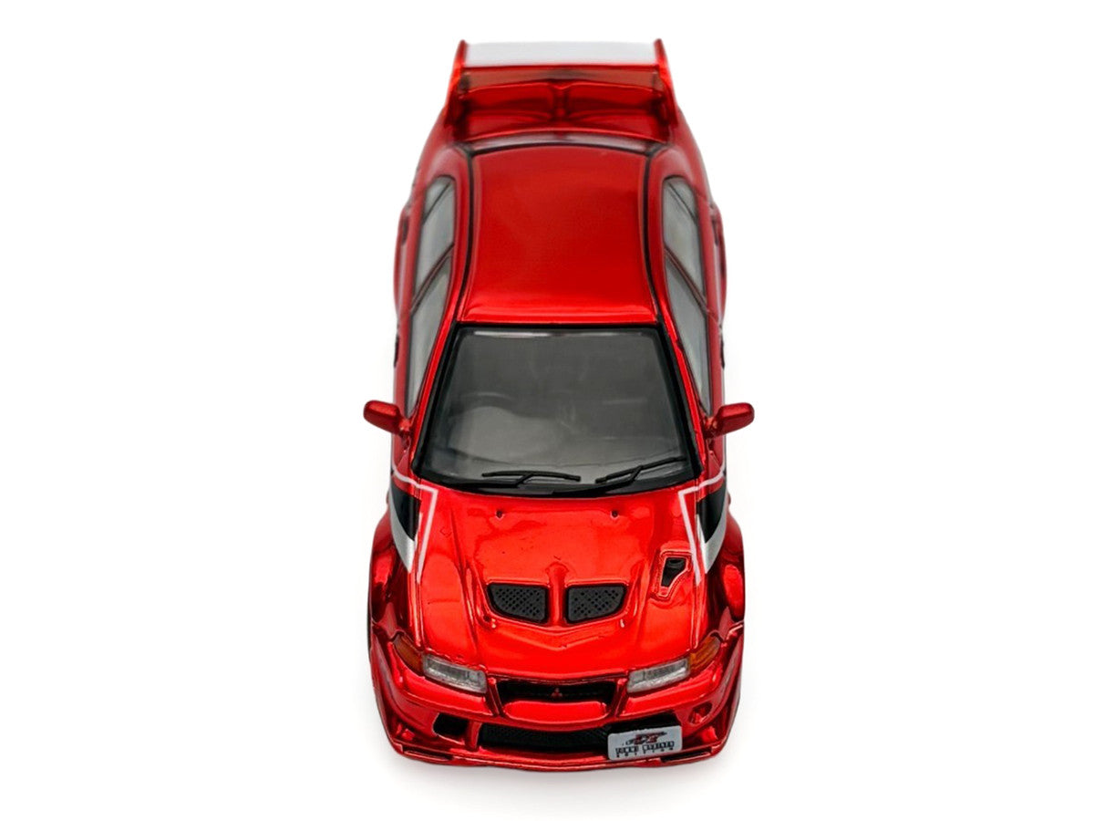 Mitsubishi Lancer Evolution VI RHD (Right Hand Drive) "Tommi Makinen Edition" Red Chrome "Hobby Expo China 2026" 1/64 Diecast Model Car by Works Model-4