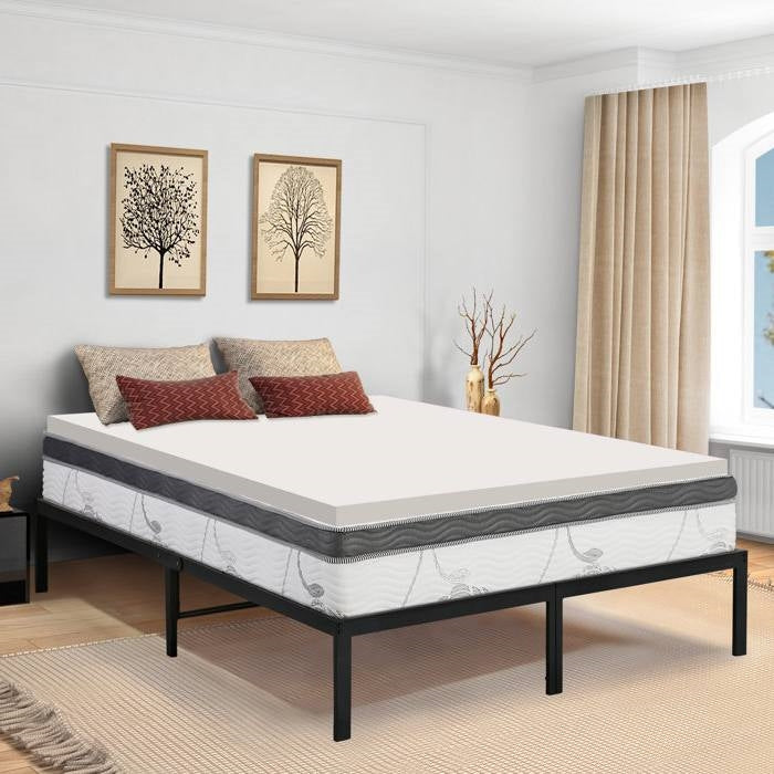 Twin Size 2 Inch Thick Plush High Density Foam Mattress Topper - Medium Firm FastFurnishings