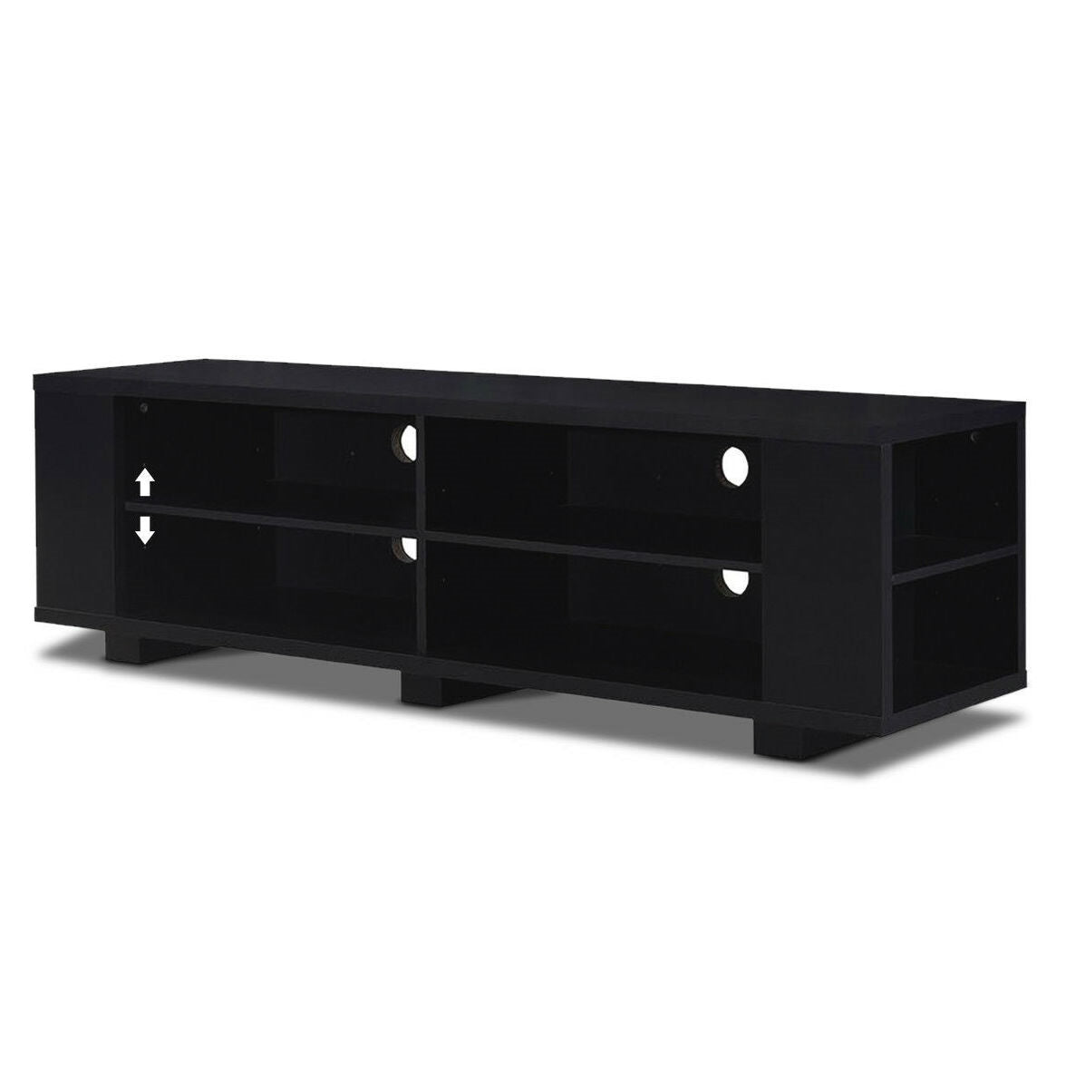 Modern TV Stand in Walnut Wood Finish - Holds up to 60-inch TV FastFurnishings