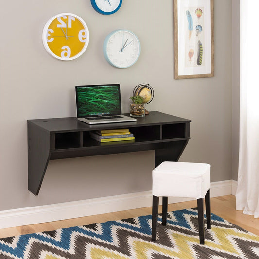 Contemporary Space Saver Floating Style Laptop Desk in Ebony FastFurnishings