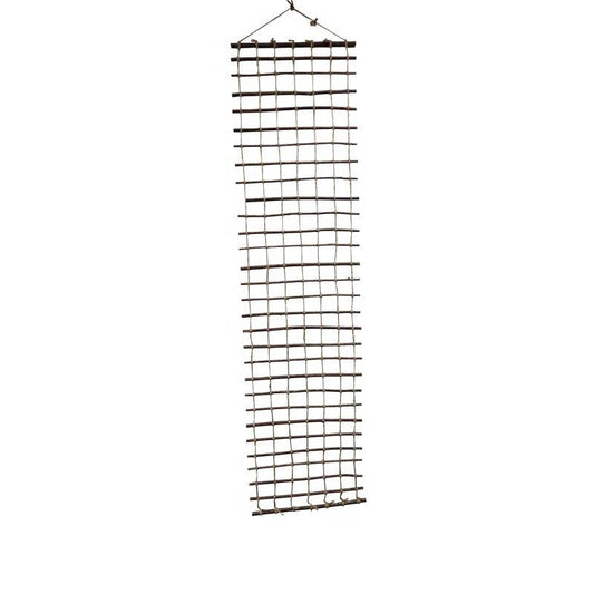 Indoor Outdoor Wall Hanging Willow Wood and Jute Garden Trellis FastFurnishings