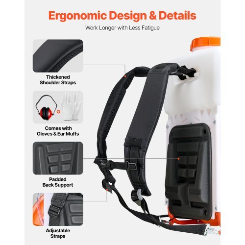 Backpack Fogger Sprayer, 63CC 3HP Engine, Gas Powered Fogger Sprayer with 4 Gallon Tank, Powder and Liquid Mister Duster System for Effective Fleas Ticks Critters Control, Gardening & Farming W2B