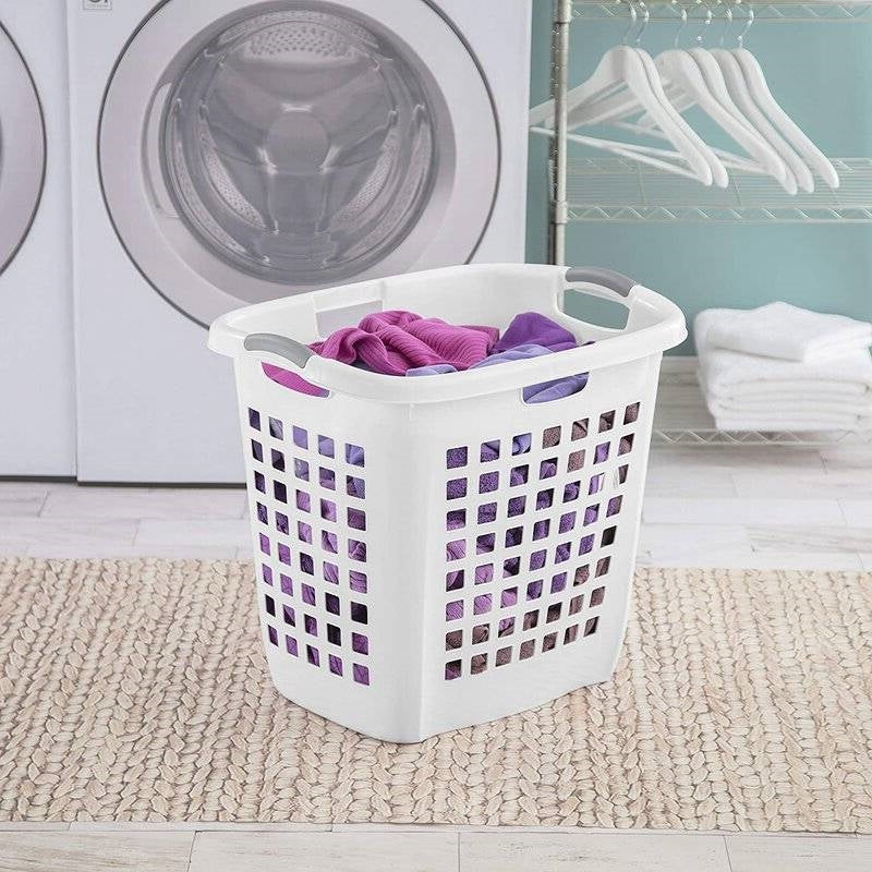 Set of 4 Heavy Duty Plastic Laundry Hamper Dirty Clothes Basket FastFurnishings
