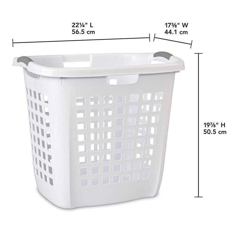 Set of 4 Heavy Duty Plastic Laundry Hamper Dirty Clothes Basket FastFurnishings