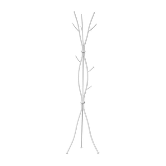 74-inch White Metal Coat Rack Entryway Hall Tree Umbrella Stand FastFurnishings