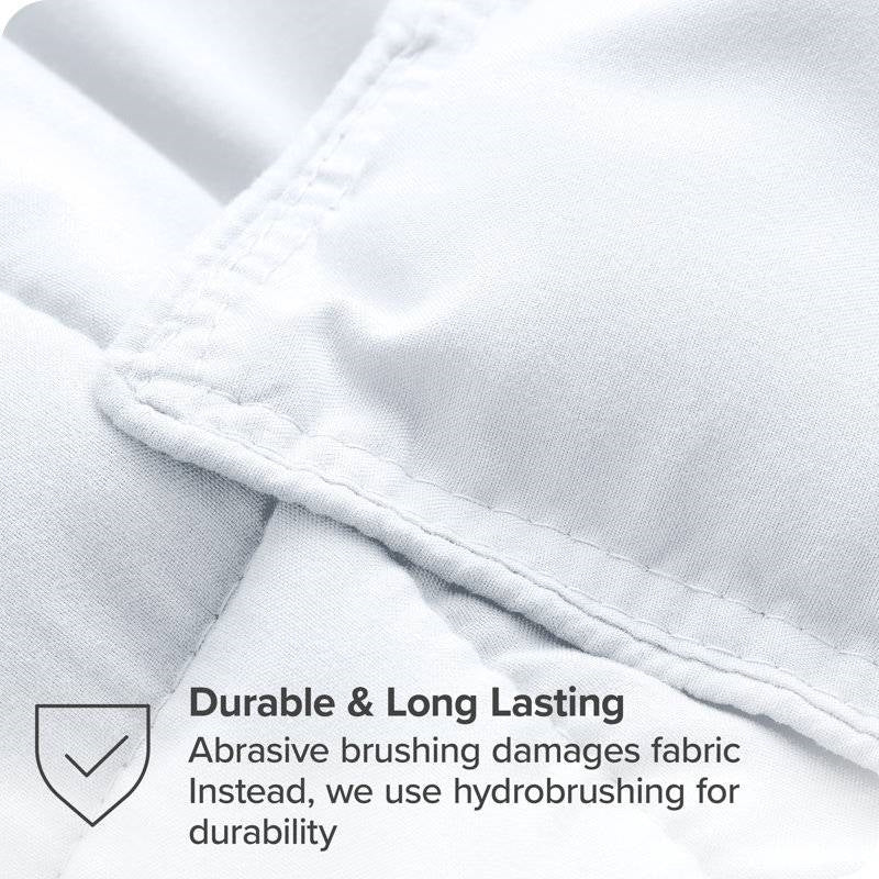 Twin/Twin XL size Super Soft Microfiber Down Alternative Comforter Set White FastFurnishings