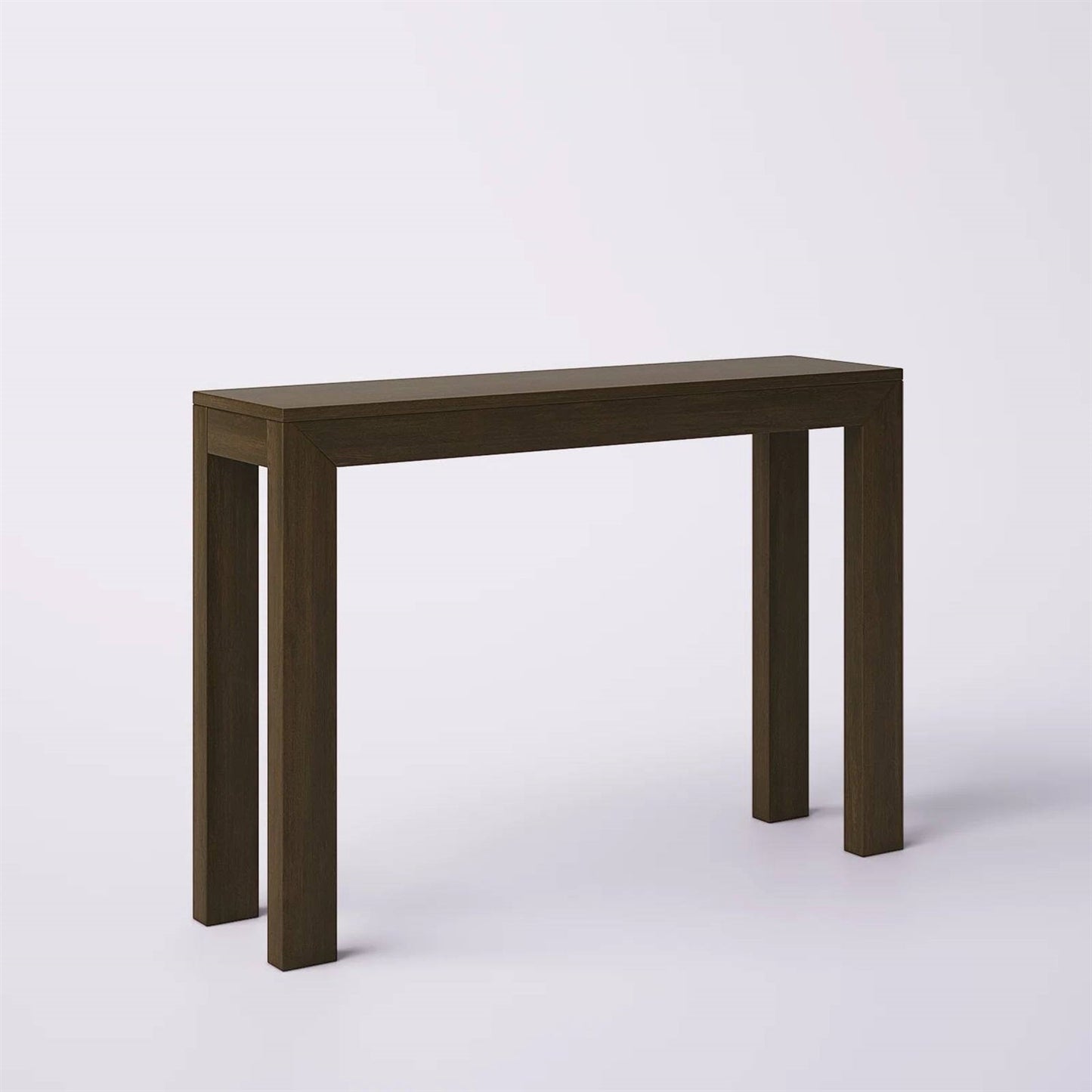 Solid Wood Modern Accent Console Table / Sofa Table in Dark Brown Walnut Finish FastFurnishings