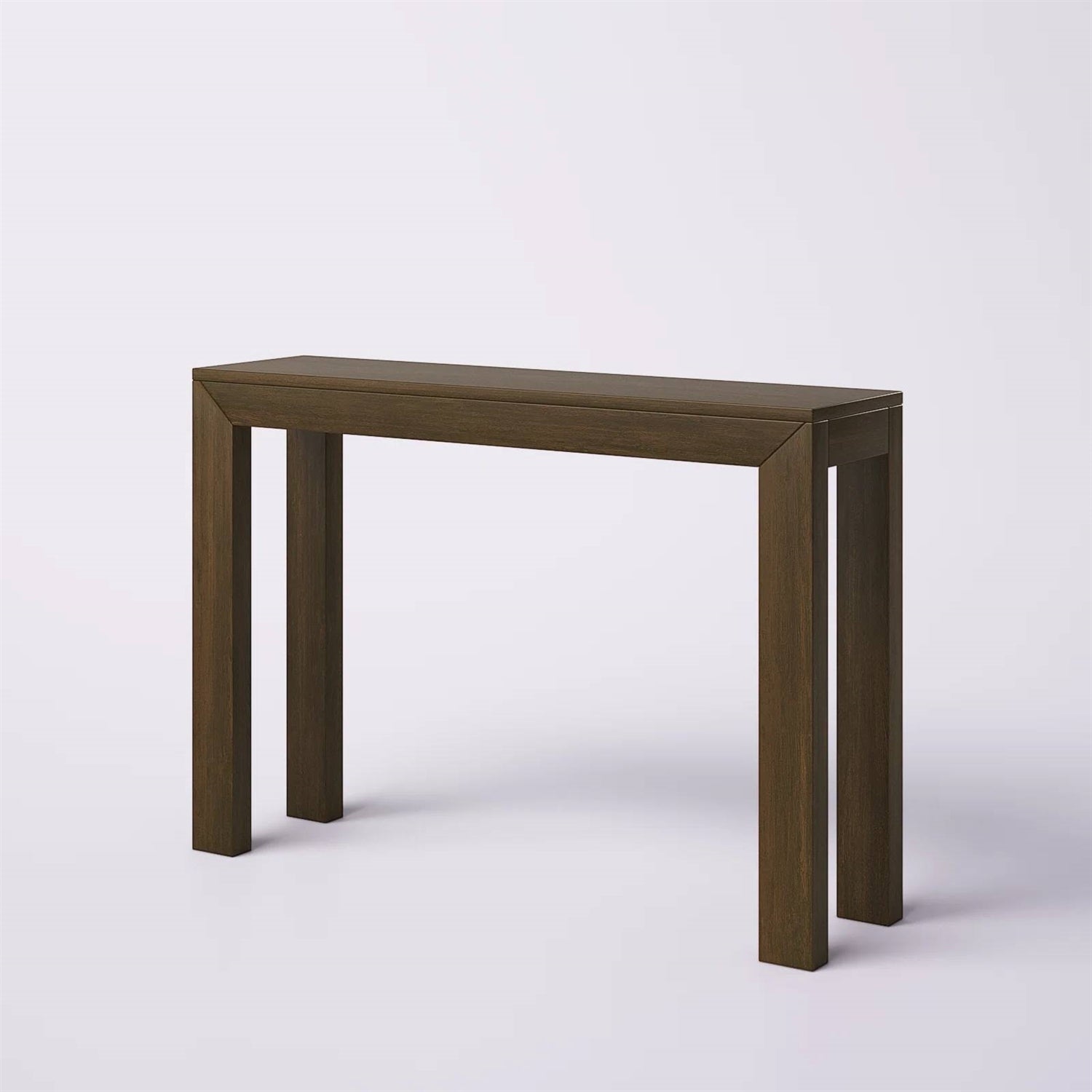 Solid Wood Modern Accent Console Table / Sofa Table in Dark Brown Walnut Finish FastFurnishings