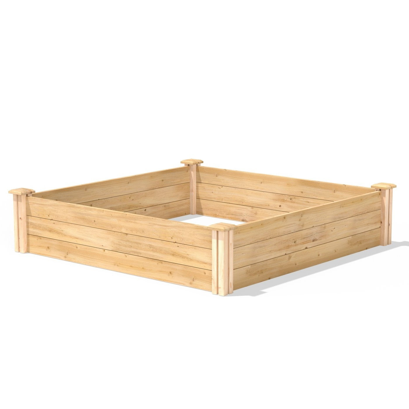 Cedar 4 ft x 4 ft x 10.5 in Raised Garden Bed - Made in USA FastFurnishings