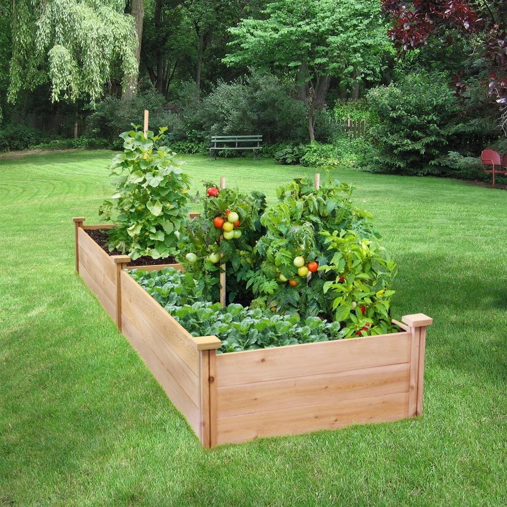2 ft x 8 ft Cedar Wood Raised Garden Bed - Made in USA FastFurnishings