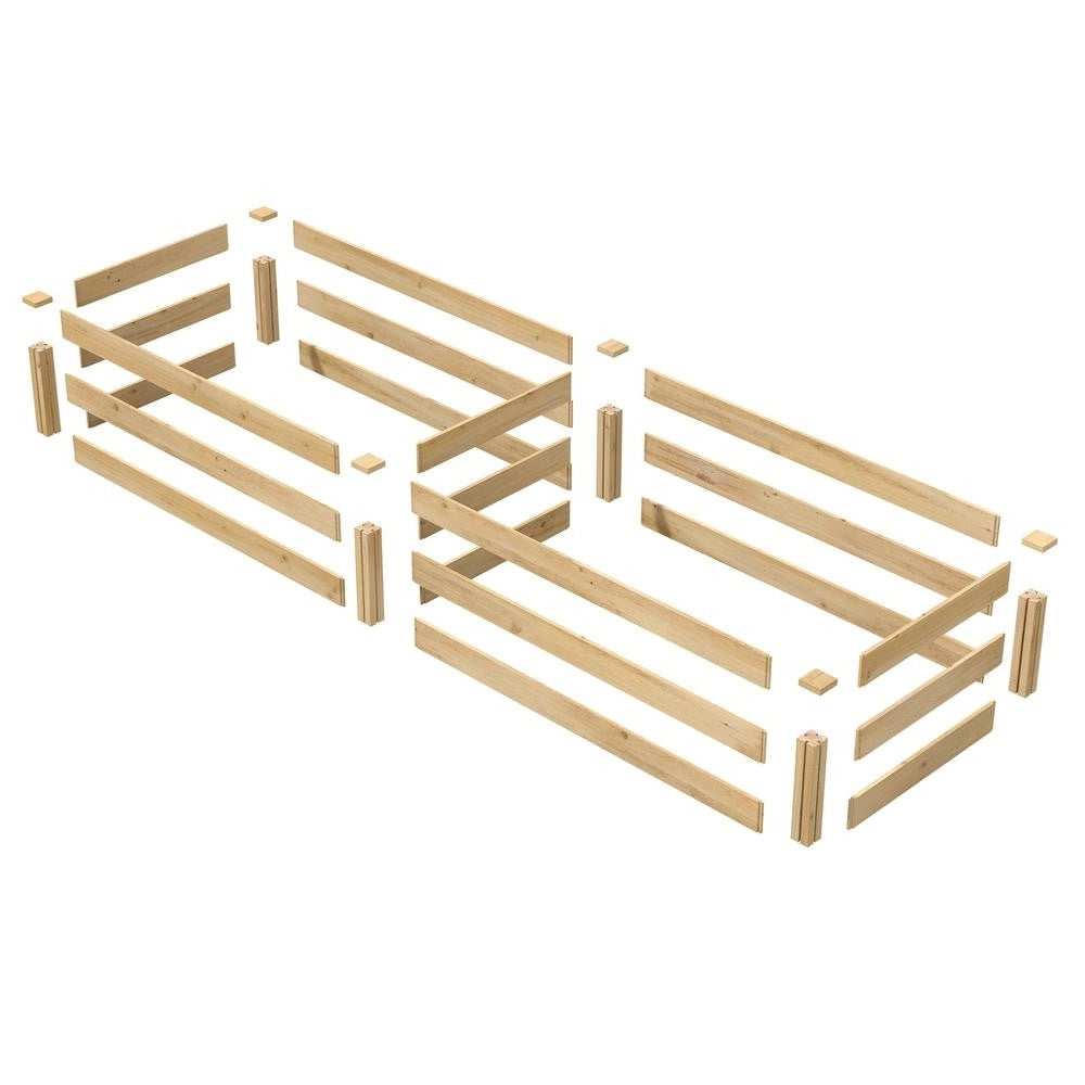 2 ft x 8 ft Cedar Wood Raised Garden Bed - Made in USA FastFurnishings