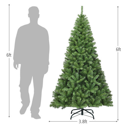 Costway PVC Artificial Christmas Tree Premium Hinged-6 ft W2B