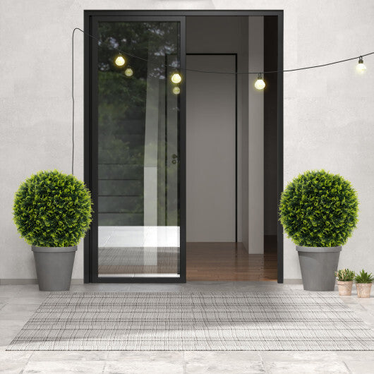 Costway 2 Pieces 18/22 Inches Indoor Outdoor Faux Decorative Balls for Patio Garden Front Door Balcony and Backyard-M W2B