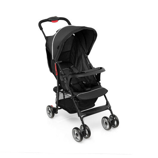 Costway Foldable Lightweight Baby Stroller Travel Pushchair 0-36 Months Age Group 13 lbs Black W2B