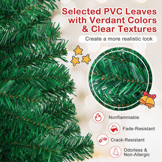 Costway 7Ft Artificial PVC Christmas Tree Stand Indoor Outdoor Green W2B