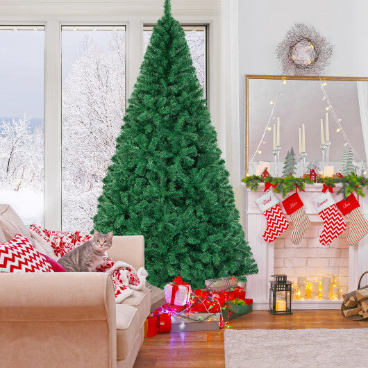 Costway 8Ft Artificial PVC Christmas Tree Stand Indoor Outdoor Green W2B