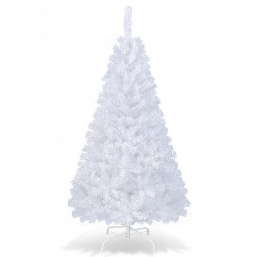 Costway 5Ft Artificial PVC Christmas Tree W/Stand Holiday Season Indoor Outdoor White W2B