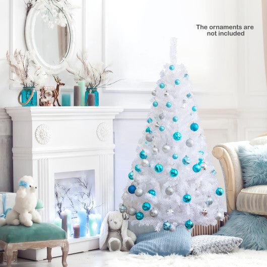 Costway 5Ft Artificial PVC Christmas Tree W/Stand Holiday Season Indoor Outdoor White W2B