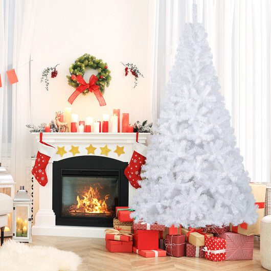 Costway 7Ft Artificial PVC Christmas Tree Stand Indoor Outdoor White W2B