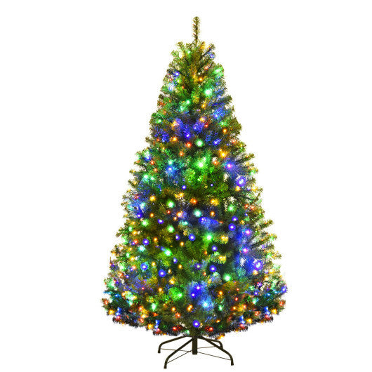 Costway 5Ft Pre-Lit Artificial Christmas Tree Hinged 150 LED Lights W2B