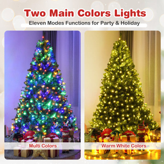 Costway 6Ft Pre-Lit Artificial Christmas Tree Hinged 350 LED Lights W2B