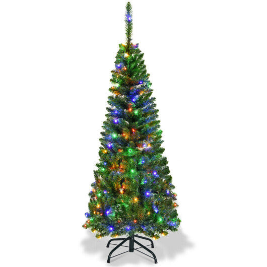 Costway Artificial National Foot Kingswood Fir Pencil Christmas Tree-4.5ft W2B