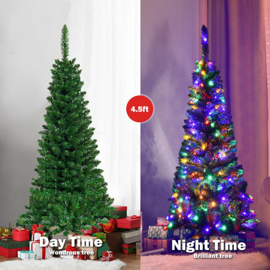 Costway Artificial National Foot Kingswood Fir Pencil Christmas Tree-4.5ft W2B