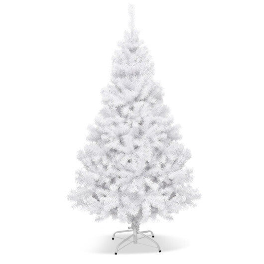 Costway 6' Hinged Artificial Christmas Tree with Metal Stand-6 ft W2B