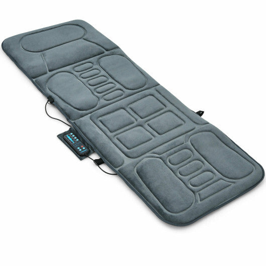 Costway Foldable Massage Mat Full Body Massager with Heat & 10 Vibration Motors W2B
