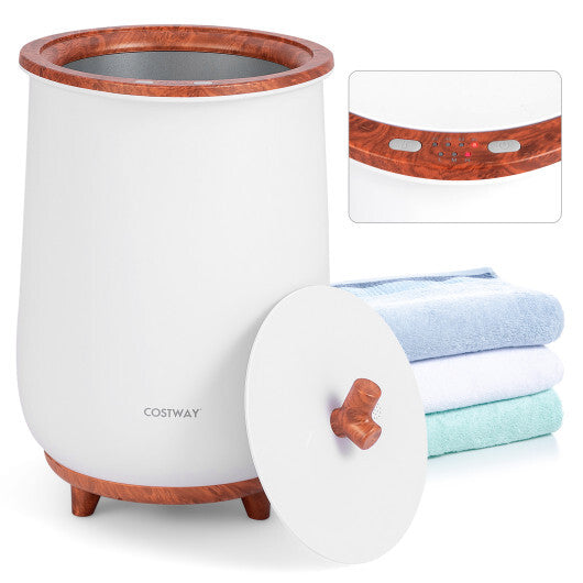Costway 23L Large Luxury Bucket-Style Towel Warmer with Fragrant Disc Holder-Coffee W2B