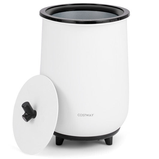 Costway 23L Large Luxury Bucket-Style Towel Warmer with Fragrant Disc Holder-Black W2B
