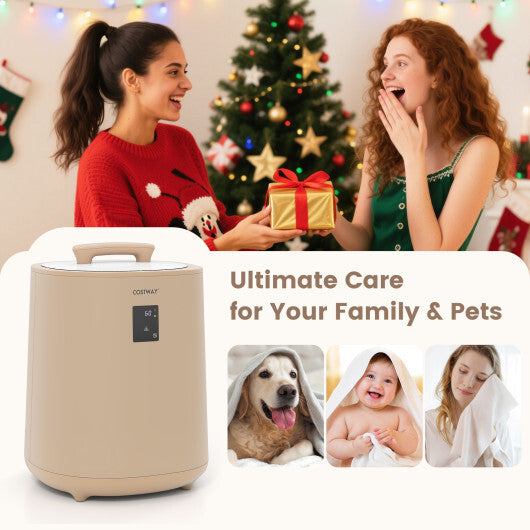 Costway 18L Large Towel Warmer with LED Display and Auto Shut off Coffee