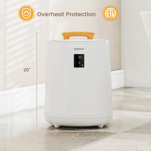 Costway 18L Large Towel Warmer with LED Display and Auto Shut off White