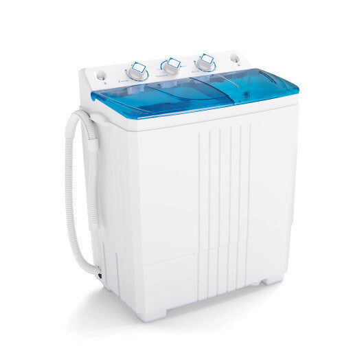 Costway Portable Washing Machine with Built-in Drain Pump Blue W2B
