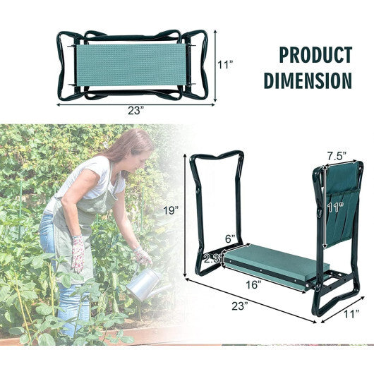 Costway Folding Sturdy Garden Kneeler Pad and Cushion Seat W2B
