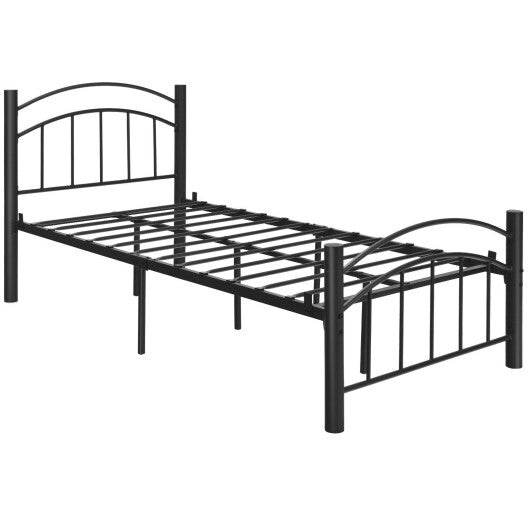 Costway Modern Platform Bed with Headboard and Footboard-Twin size