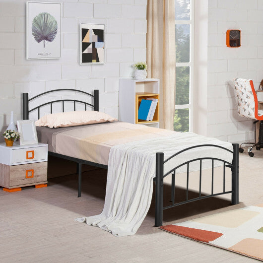 Costway Modern Platform Bed with Headboard and Footboard-Twin size