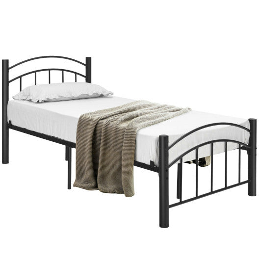 Costway Modern Platform Bed with Headboard and Footboard-Twin size