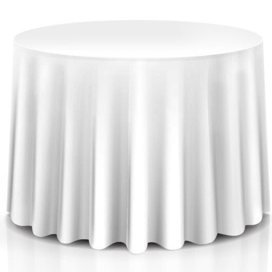 Costway 10 Pieces 120 Inch Home Restaurant Polyester Round Tablecloth