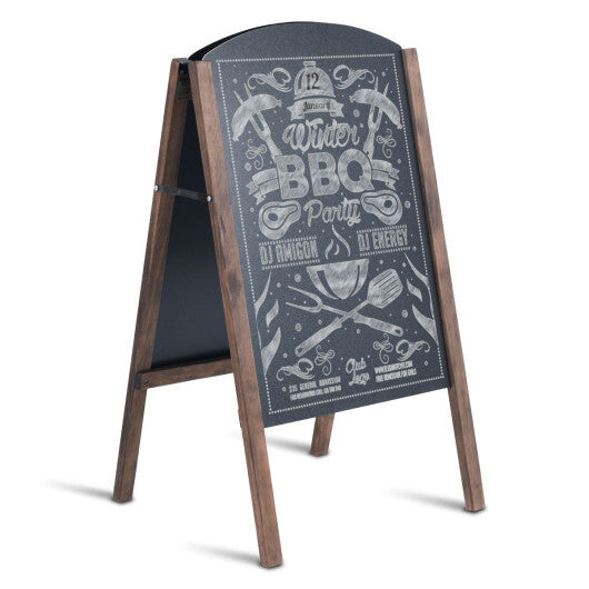 Costway 31.5" Wood A-Frame Chalkboard Menu Sign Board Sidewalk Wedding Signage